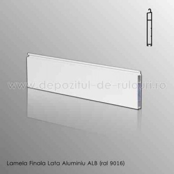 Lamele finale rulouri exterioare aluminiu late alb ral 9016